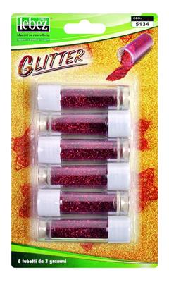 GLITTER 2gr ROSSO 6pz