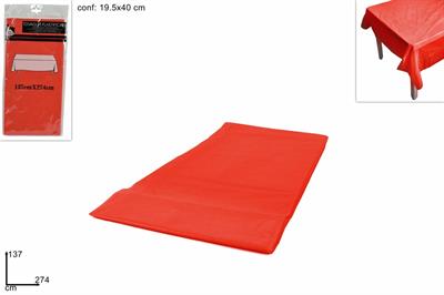 TOVAGLIA PVC COLOR ROSSO 137x274cm