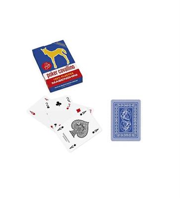 CARTE POKER CAVALLINO ORO BLU PLASTICA