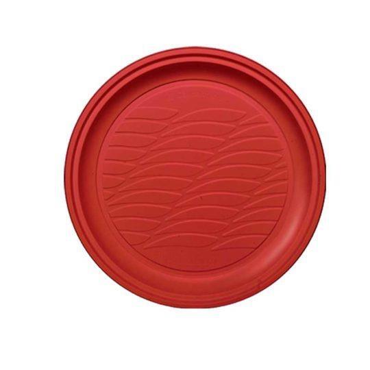 PIATTI BIOPLASTICA PIANI ROSSO 20pz