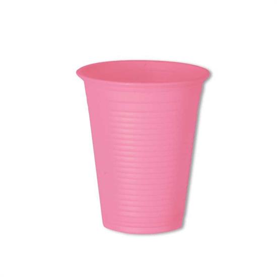 BICCHIERI BIOPLASTICA ROSA 50pz 200cc