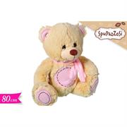 PELUCHE ORSO 80cm DECO ROSA