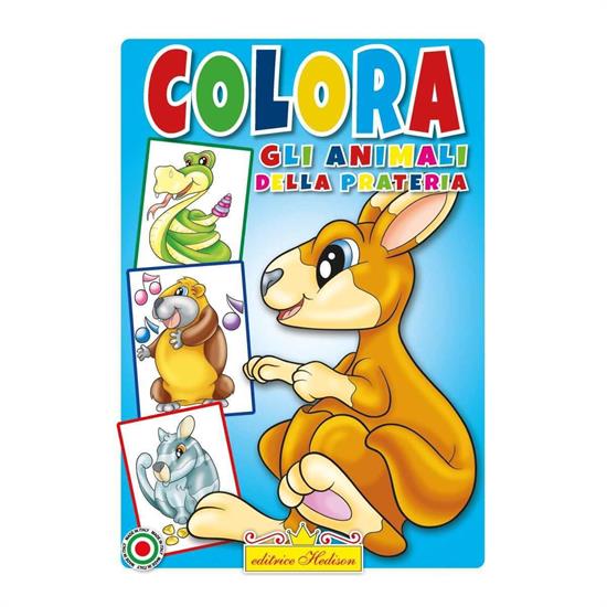 LIBRO COLORA ANIMALI DELLA PRATERIA