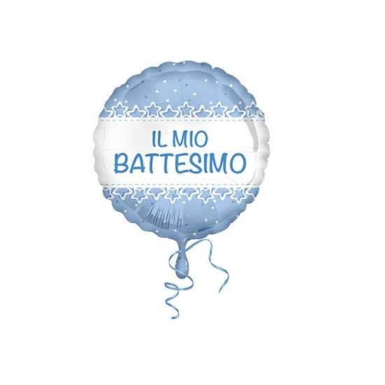 MYLAR 45cm BATTESIMO AZZURRO