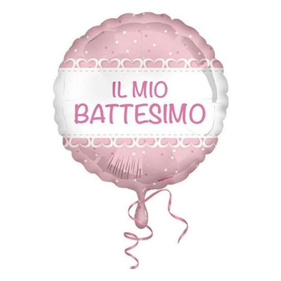 MYLAR 45cm BATTESIMO ROSA