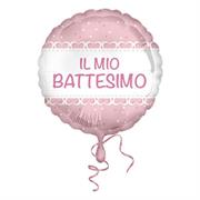 MYLAR 45cm BATTESIMO ROSA