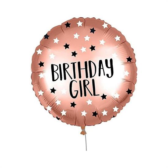 MYLAR 45cm GOLD BIRTHDAY GIRL