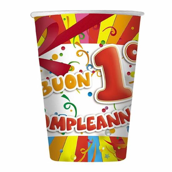 BICCHIERI BUON 1 COMPLEANNO 10pz.