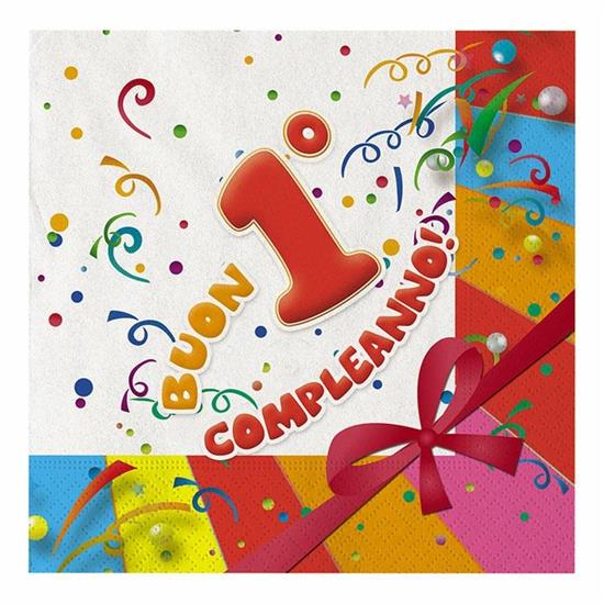 TOVAGLIOLI BUON 1 COMPLEANNO 20pz.