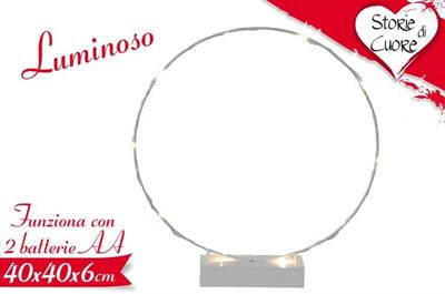 CERCHIO LUMINOSO BIANCO 40cm