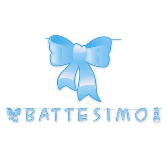 KIT SCRITTA MIO BATTESIMO CELESTE 6mt