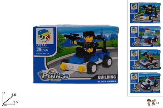 COSTRUZIONI AUTO POLIZIA 16pz ASS.