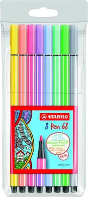 STABILO PEN68 8 colori PASTEL