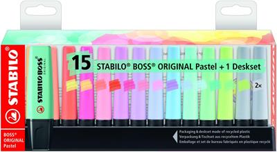 STABILO BOSS DESKSET 15 COLORI PASTEL