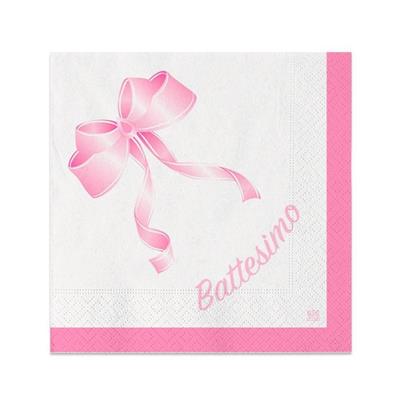 MINI TOVAGLIOLI BATTESIMO ROSA 20pz