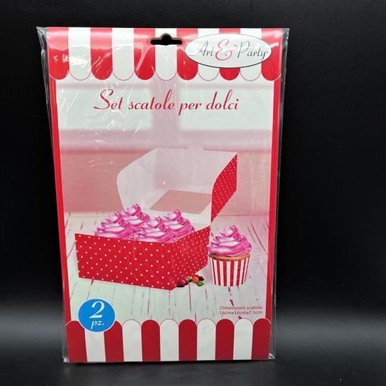 BOX P/CUPCAKE 2pz ROSSO