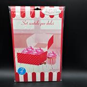 BOX P/CUPCAKE 2pz ROSSO