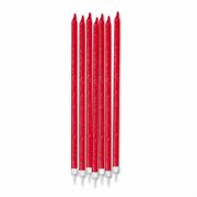 CANDELE MATITA GLITTER ROSSO 12pz