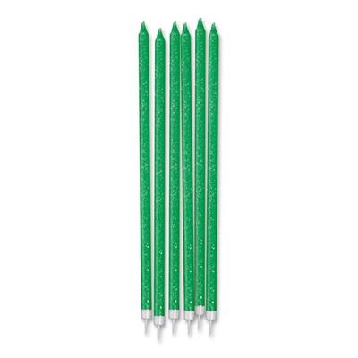 CANDELE MATITA GLITTER VERDE 12pz