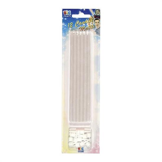 CANDELE MATITA BIANCO 12pz