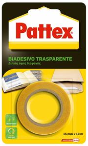 NASTRO BIADESIVO PATTEX 15x10 TRASPARENTE