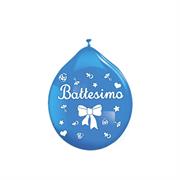 PALLONCINI MEDIUM 20pz BATTESIMO CELESTE 10'/26cm