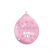 PALLONCINI MEDIUM 20pz BATTESIMO ROSA 10'/26cm