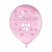 PALLONCINI LARGE 20pz BATTESIMO ROSA.