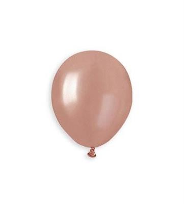 PALLONCINI METAL 5'ROSE GOLD 100pz