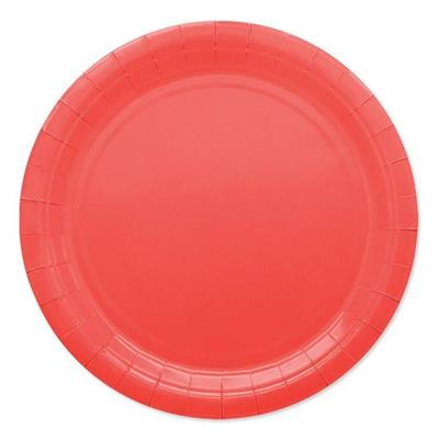 PIATTI ECOLOR 24cm ROSSO 25pz