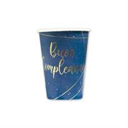 BICCHIERI COMPLEANNO BLU GOLD 8pz