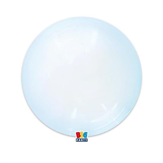 PALLONCINO BUBBLE 18'/45cm CRYSTAL CELESTE