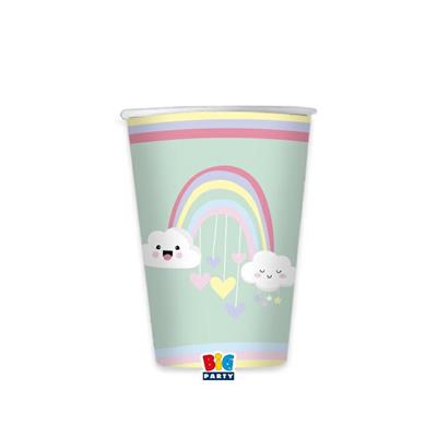 BICCHIERI RAINBOW CLOUD 8pz