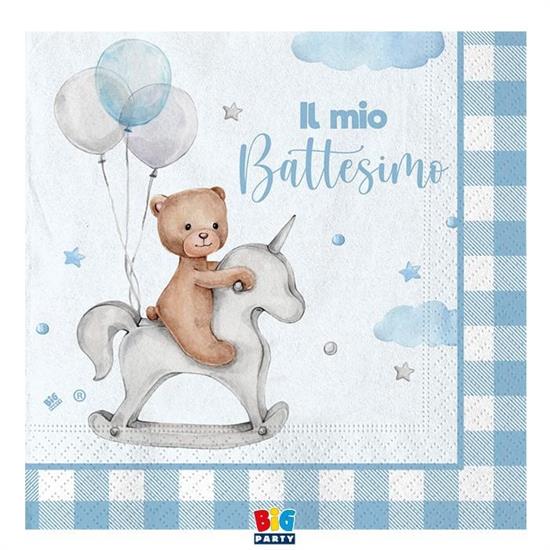 TOVAGLIOLI BATTESIMO BEAR CELESTE 20pz