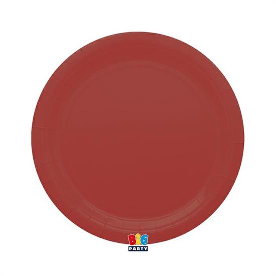 PIATTI ECOLOR 24cm ROSSO INTENSO 25pz