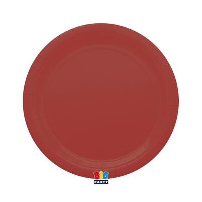 PIATTI ECOLOR 24cm ROSSO INTENSO 25pz