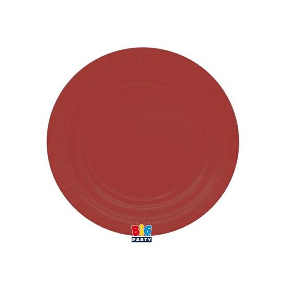 PIATTI ECOLOR 18cm ROSSO INTENSO 25pz