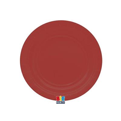 PIATTI ECOLOR 18cm ROSSO INTENSO 25pz