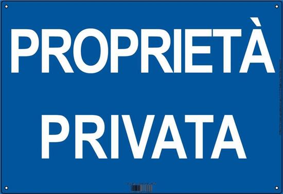 CARTELLO 22x31 PROPRIETA' PRIVATA