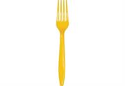 FORCHETTE PLASTICA GIALLO 24pz