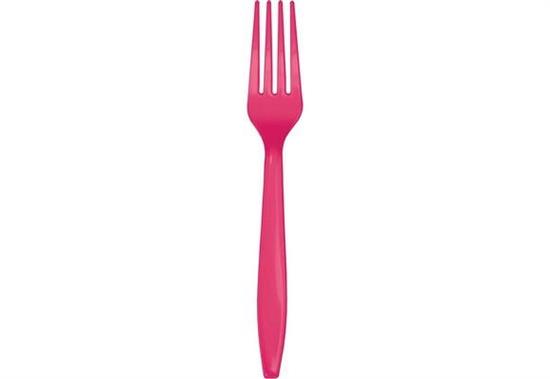 FORCHETTE PLASTICA FUXIA 24pz