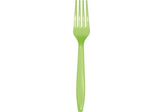 FORCHETTE PLASTICA VERDE MELA 24pz