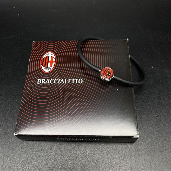 BRACCIALE MILAN SILICONE NERO SAGOMATO