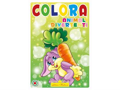 LIBRO MULTIPAGINE COLORA ANIMALI DIVERTENTI