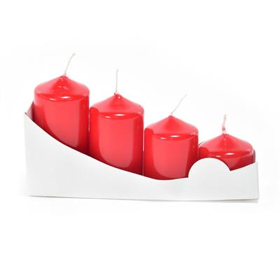 CANDELE AVVENTO 4pz ROSSO