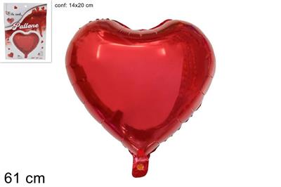 MYLAR CUORE ROSSO 61cm