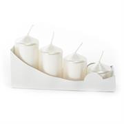 CANDELE AVVENTO 4pz BIANCO PERLA