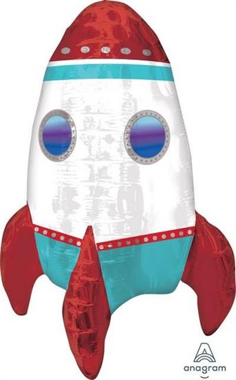 MYLAR SPACE ROCKET 40x53cm