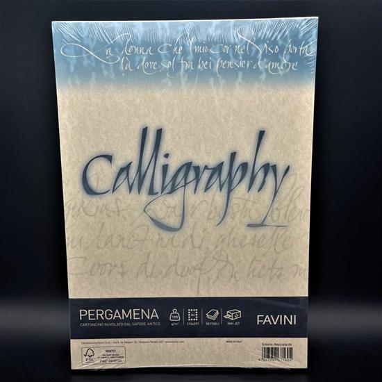 CALLIGRAPHY PERGAMENA 190gr NOCCIOLA 50ff