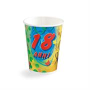 BICCHIERI 18 ANNI MULTICOLOR 10pz